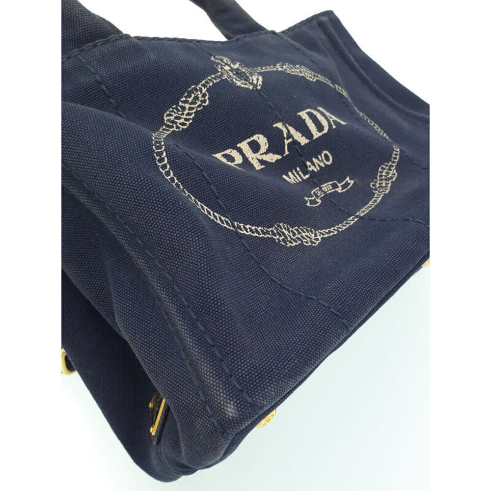Prada Canapa Tote Shoulder bag blue canvas - Picture 7 of 9